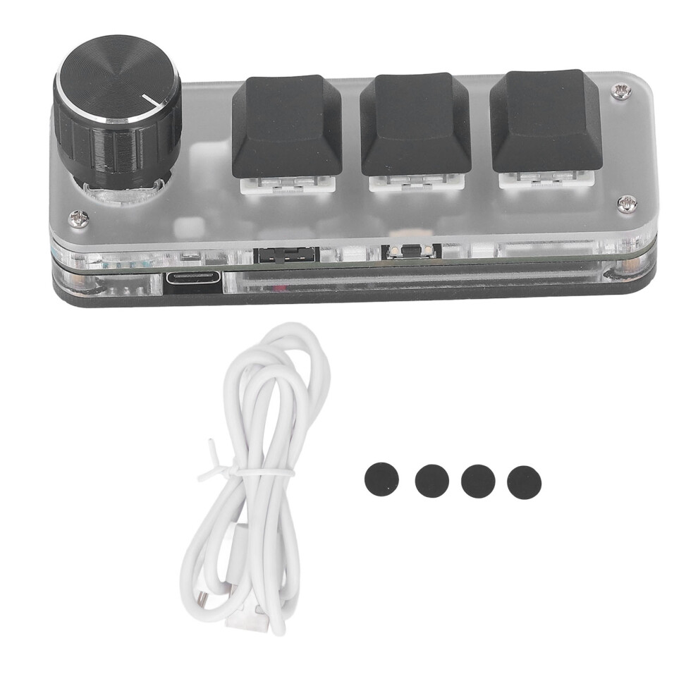 Mini Keypad 3 Key 1 Knob Programmable USB BT