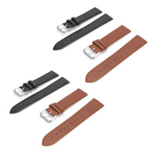 Universal 4pcs PU Leather Watch Strap Band Kit Pin Buckle 22mm Classic Design