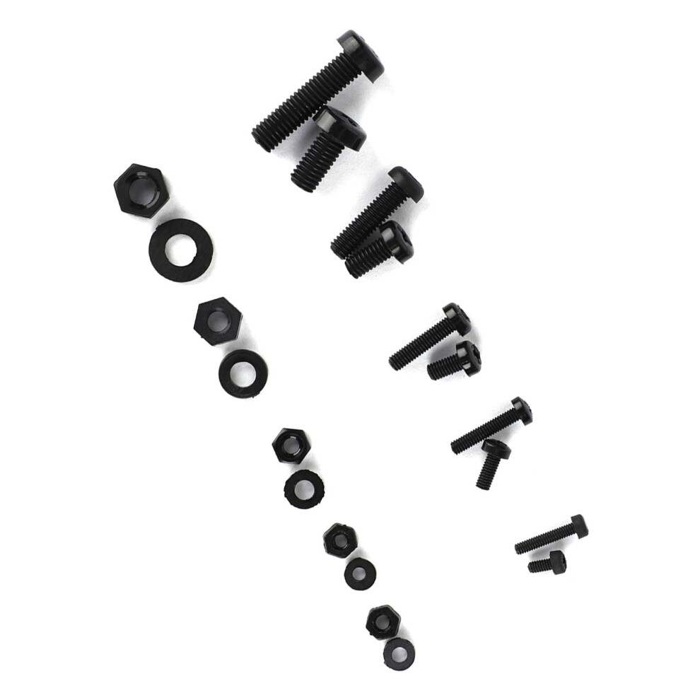 Durable M2/M2.5/M3/M4/M5 Nylon Screw Nut Assortment Kit 270Pcs Black 6931341108718