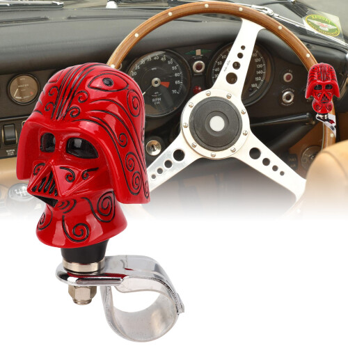 Red Warrior 3cm Diameter Steering Wheel Spinner Power Handle for Vehicles