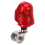Red Warrior 3cm Diameter Steering Wheel Spinner Power Handle for Vehicles 12
