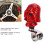 Red Warrior 3cm Diameter Steering Wheel Spinner Power Handle for Vehicles 11