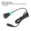 Car Radio USB Button Switch Adapter, 6W Black ABS Audio Converter 3