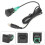 Car Radio USB Button Switch Adapter, 6W Black ABS Audio Converter 7