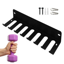Gym Storage Rack - Heavy Duty Wall Mount Organizer for Pull Up Bands, Jump Ropes, Barbell Weights, and Belts