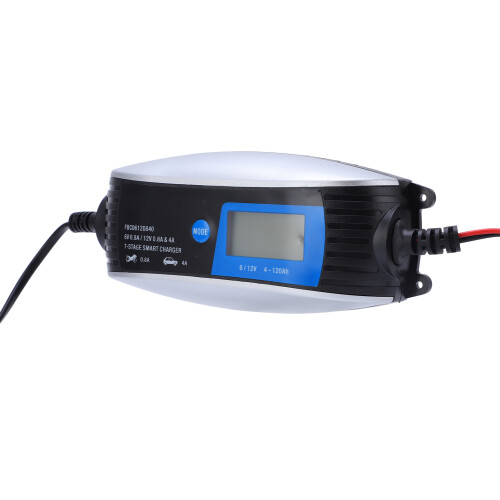 FBC06120840 LCD-Ladegerät 12V/6V 0,8 A–4 A Schwarz Slim