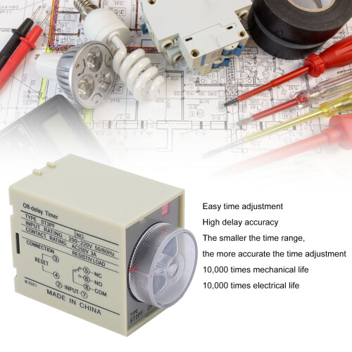 ST3PF Relé enchufable con retardo de apagado AC200-220V 2