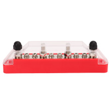 10-Wege-Stromverteilungsblock 4xM6 6xM4 Rot 150A