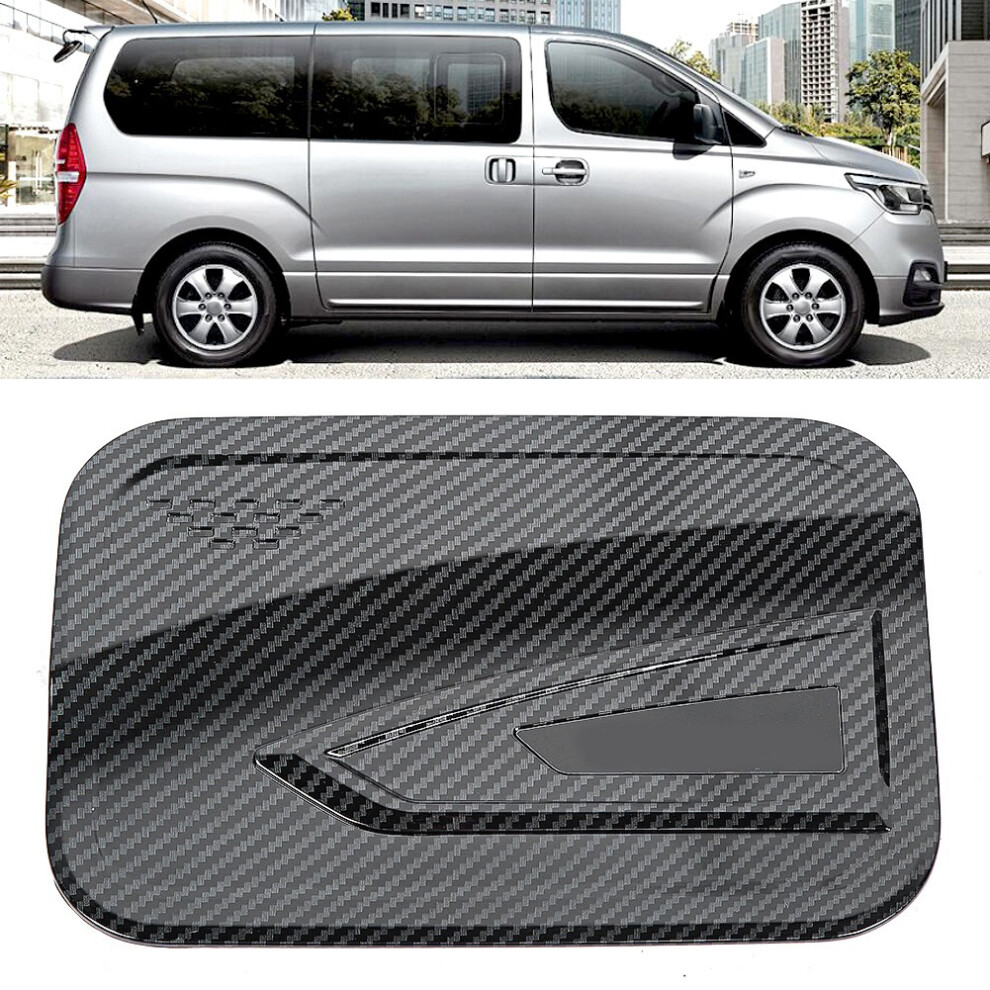 Fuel Tank Cap Cover For Hyundai Grand Starex H1 2019 Carbon Fiber Style 8241341111808