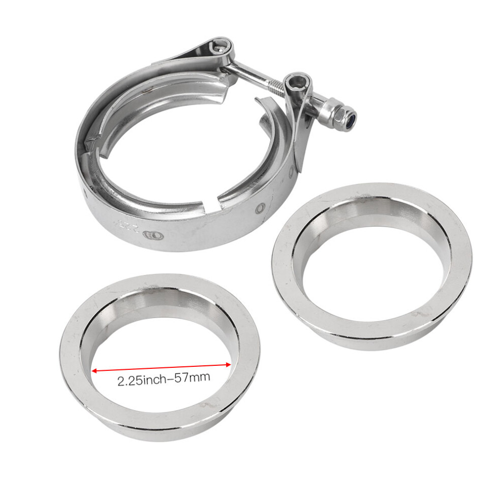 Stainless Steel V Band Clamp & Flange For Auto Exhaust Pipe 2.25 Inch 57Mm 4981341112842