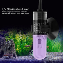 3W Fish Tank UV Sterilizer Light for Aquariums up to 500L, Plastic+Quartz