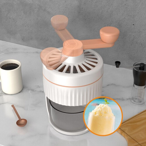 Manual Ice Crusher Machine for Home and Office, Removable ABS Snow Maker, Compact Size, Easy to Use 2