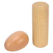 2 Stück Holz-Ei-Shaker natürlich sicheres Musikinstrument für Kinder Set Handperkussion