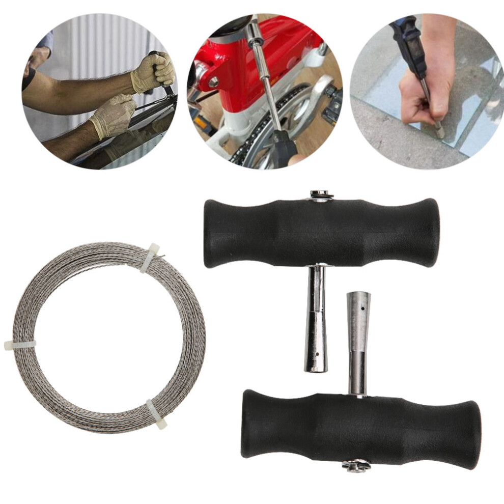 Car Windshield Removal Tool With 22M Steel Wire & Rubber Handle 8741341117157