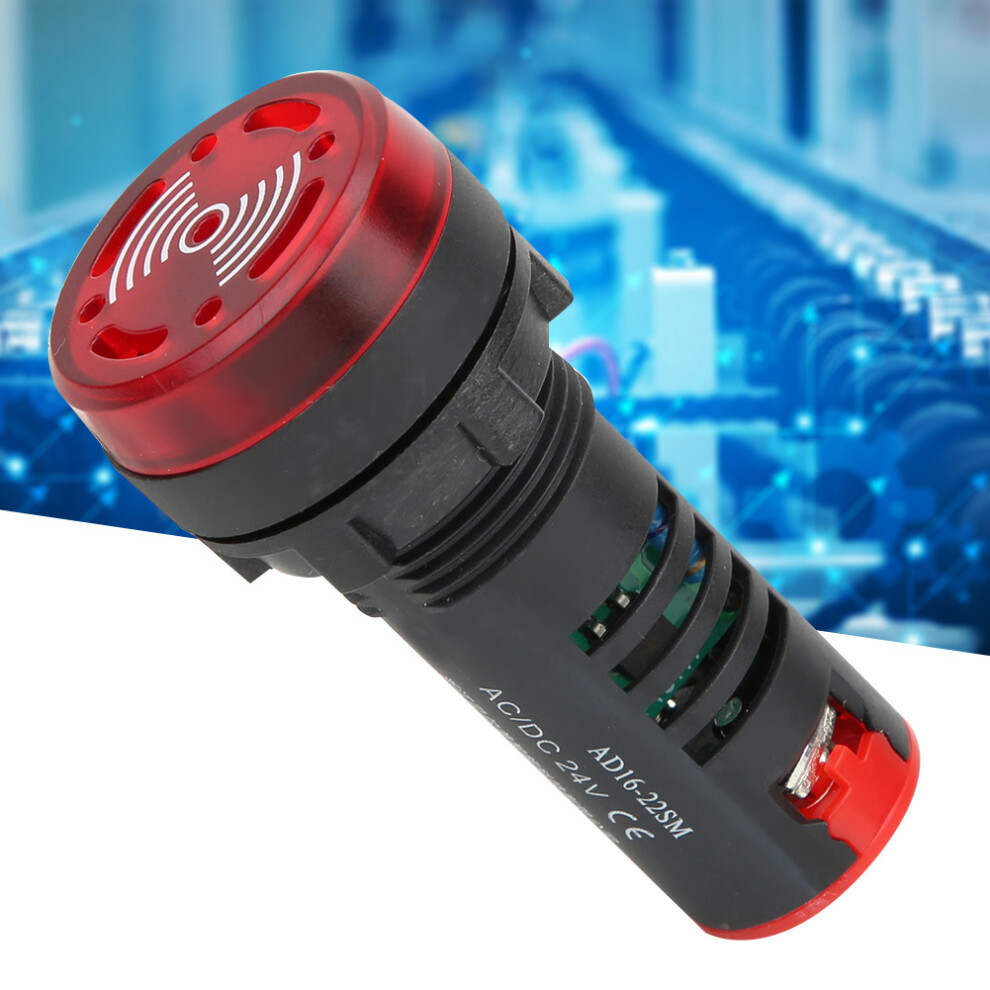 Ad16â22Sm 24V Red Led Buzzer Flash Alarm Indicator 22Mm 8731341117387