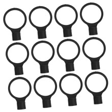 12 Pieces PVC Black Safety Cone Connectors for Parking Barriers, Traffic Cone Connectors, and Safety Cone Plug Kits