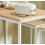 SoBuy Bartisch-Set OGT15-WN mit 4 Hockern, Holzfarbe 5