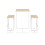 SoBuy Bartisch-Set OGT15-WN mit 4 Hockern, Holzfarbe 16