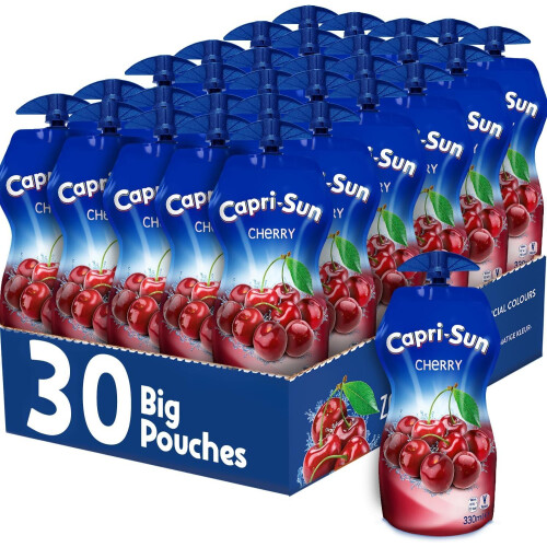 (30 Pack) Capri-Sun Cherry Juice with Vitamins, 330ml