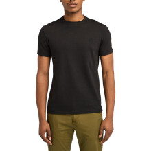 (Black, L) Timberland Mens T Shirts Classic Logo Summer Crew Neck Dunstan River Tops New