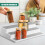 GEEZY GEEZY 3 Tier Spice Rack Organiser Step Kitchen Cupboard Shelf Storage for Jars 36cm 3