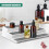 GEEZY GEEZY 3 Tier Spice Rack Organiser Step Kitchen Cupboard Shelf Storage for Jars 36cm 6