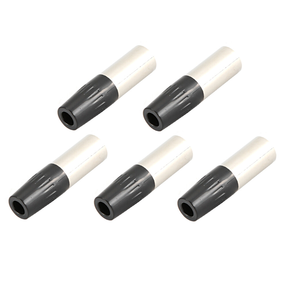 5Pcs 4Pin Nickel Xlr Male Microphone Connector For Audio Equipment 4901341122078