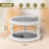 GEEZY GEEZY Rotating 2 Tier Spice Rack rotating tray Non Slip Base Pantry Fridge Cupboard 25cm 7