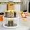 GEEZY GEEZY Rotating 2 Tier Spice Rack rotating tray Non Slip Base Pantry Fridge Cupboard 25cm 5