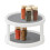 GEEZY GEEZY Rotating 2 Tier Spice Rack rotating tray Non Slip Base Pantry Fridge Cupboard 25cm 1