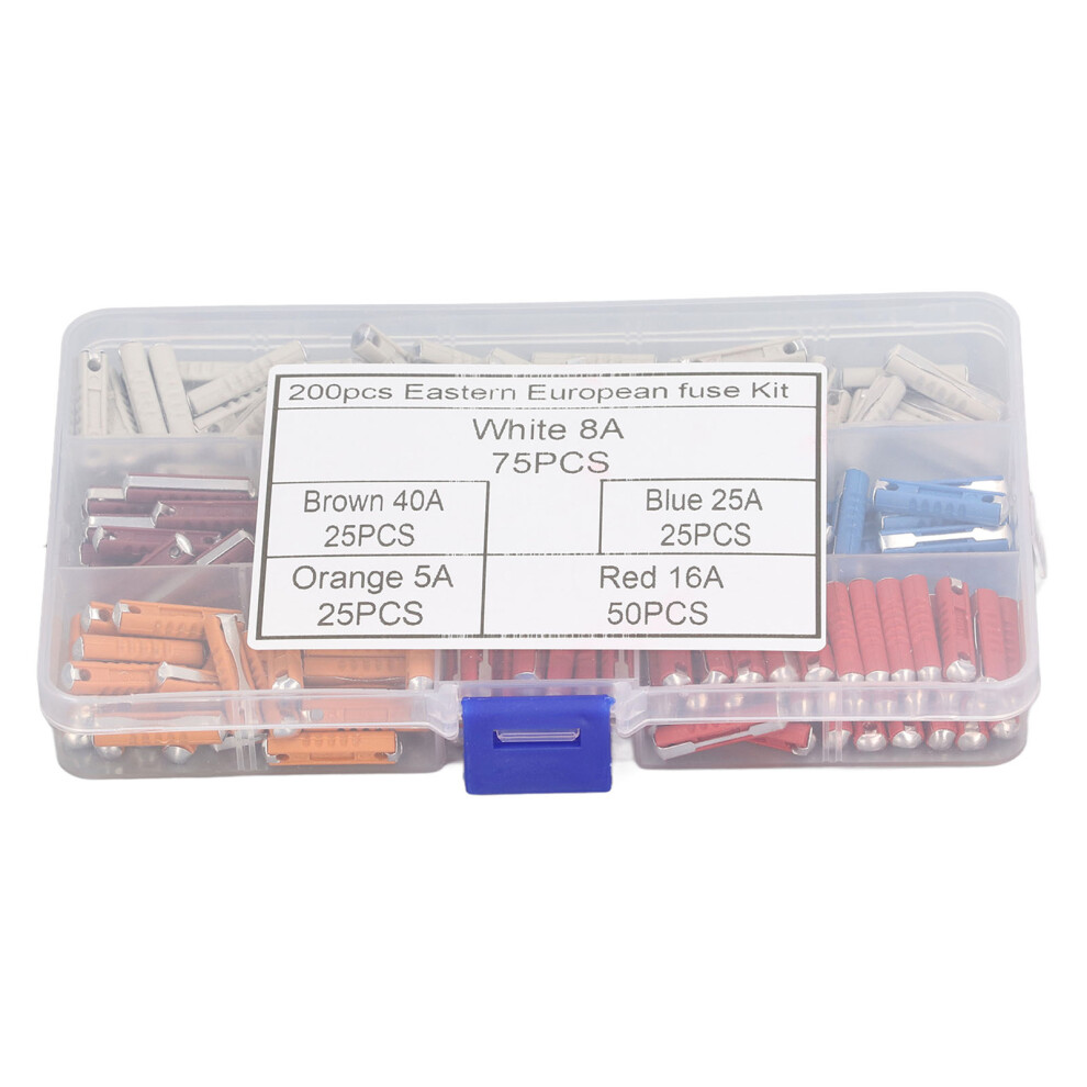 200PCS European Automotive Fuse 5 Type Torpedo