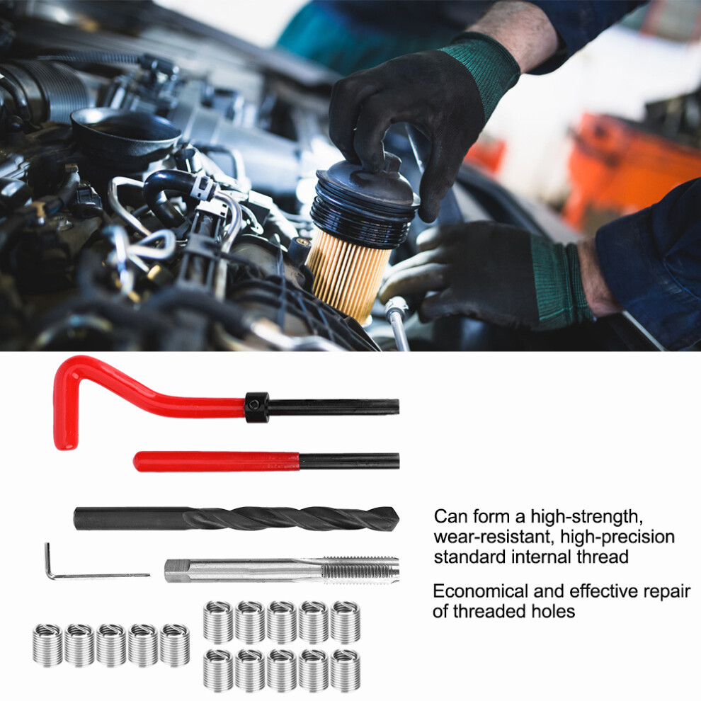 20 Pcs M9x1.25 Thread Inserts - Repair Tool Kit For Damaged Threads 9491341124226