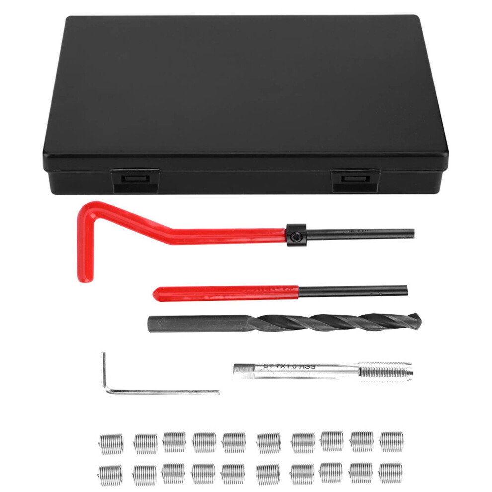 M7x1 Stainless Steel Thread Repair Kit 25Pcs With Drill Tap And Wrench 4681341124257