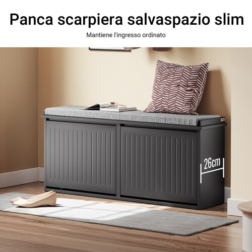 SoBuy λεπτό ντουλάπι παπουτσιών 100x26x46cm 2