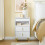 SoBuy White 3-Drawer Bedside Table with Shelf 4