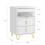 SoBuy White 3-Drawer Bedside Table with Shelf 3