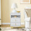 SoBuy White 3-Drawer Bedside Table with Shelf 6