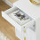 SoBuy White 3-Drawer Bedside Table with Shelf 8