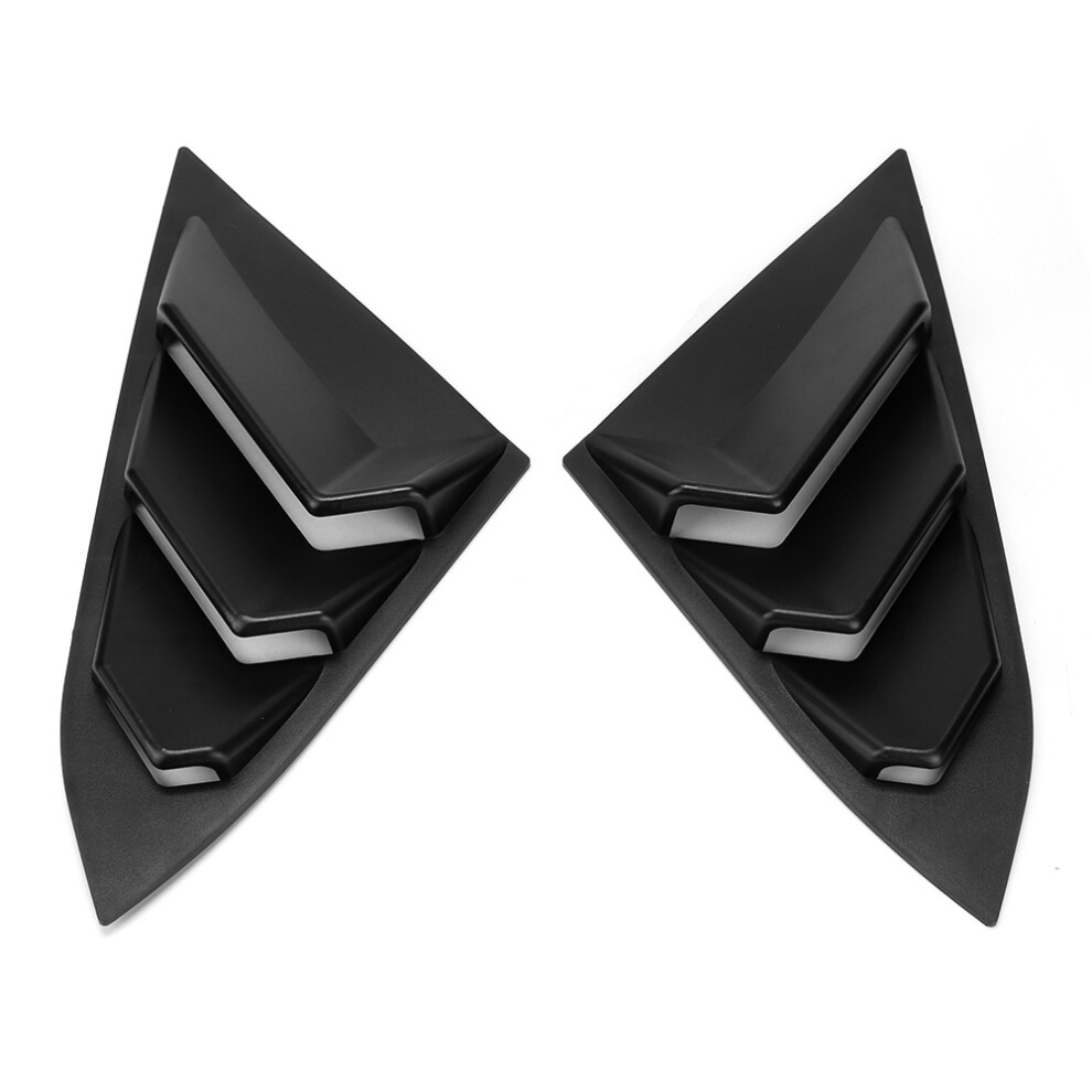 2Pcs Matte Abs Rear Window Louvers For Honda Civic 2016-2019 Black 7901341127599