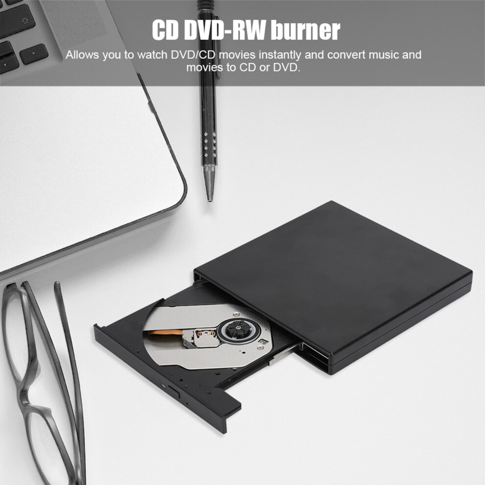 Usb 2.0 Dvd Rw Optical Drive For Laptop/Desktop Windows 7 Xp Vista Black 5051341128002
