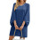 Einfarbiges Kleid 100% Polyester Marineblau L 2