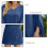 Einfarbiges Kleid 100% Polyester Marineblau L 4