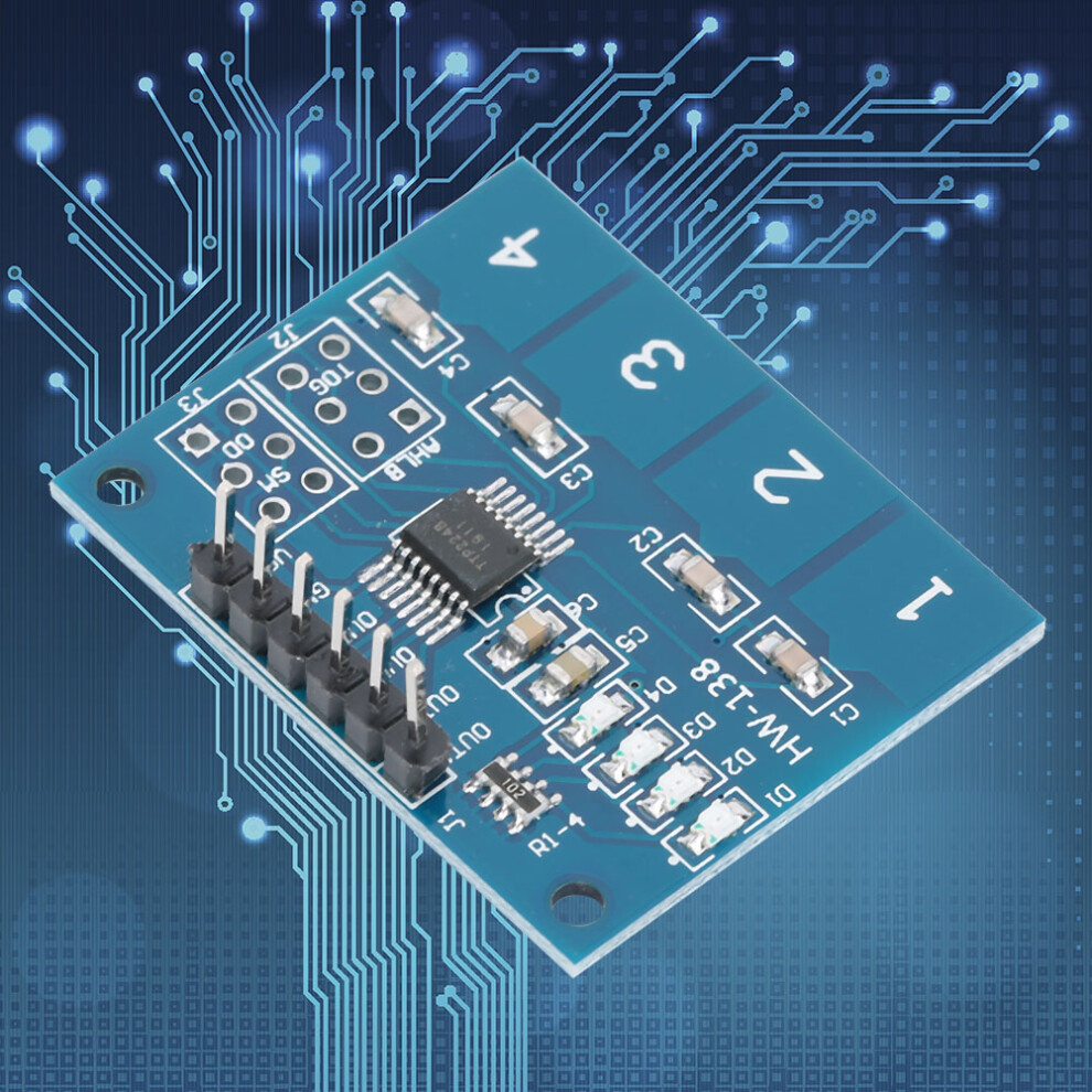 5Pcs Touch Switch Module Ttp224 4-Channel Capacitive Sensor 2.4V-5.5V 8091341128166