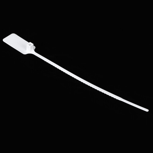 100pcs White Self-Locking Anti-Theft Cable Tie Labels, 300mm