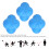 3pcs Hex Bounce Reaction Ball TPR Coordination 15