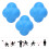 3pcs Hex Bounce Reaction Ball TPR Coordination 10