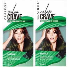 2 x 60ml Clairol Color Crave Semi Permanent Hair Colour - Emerald