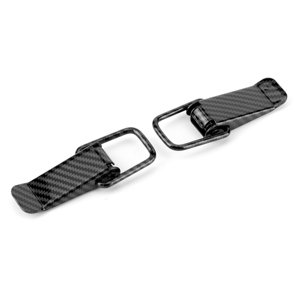 Universal Quick Release Hood Lock Clip - Carbon Fiber Texture Iron Uk Black 9491341130890