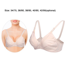 Cotton Front Open Maternity Nursing Bra Skin34/75 Pink/White/Blue Comfortable