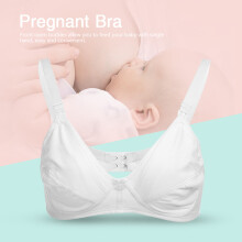 Cotton Front Open Maternity Nursing Bra for Pregnant Women White 40/90